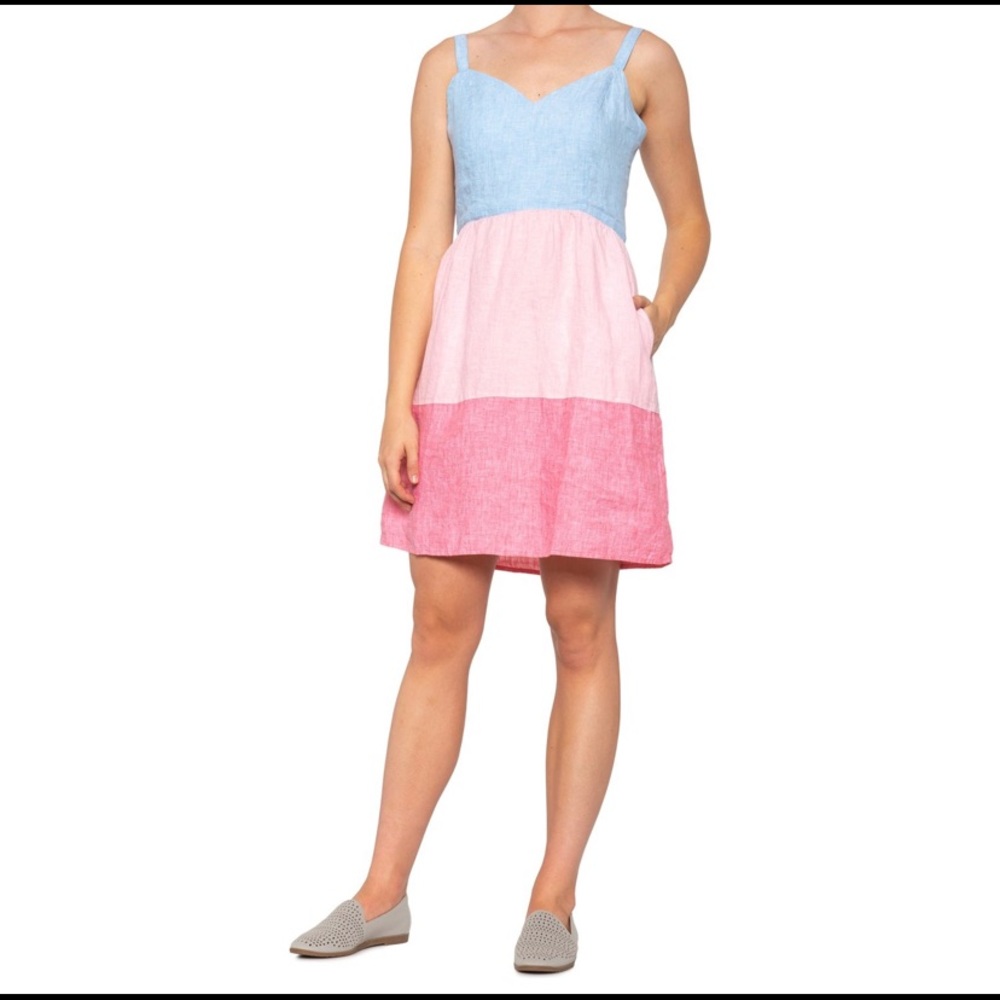 Cynthia Rowley Color Block Linen Dress